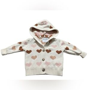 Heart Knit Hooded Sweater